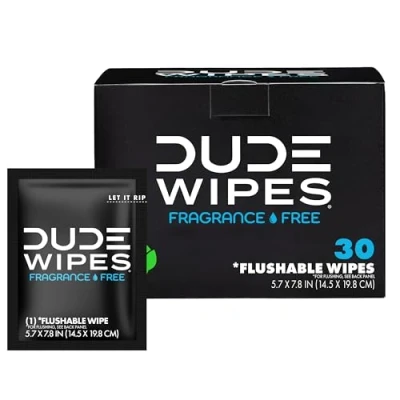Afbeelding van Dude Wipes Flushable met aloë vera singles voor reizen (30 elk) Products