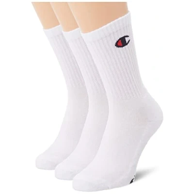 Image de Champion Protège Bas &amp; Socquettes (Lot de 3) Mixte, Blanc/Blanc, 39 42