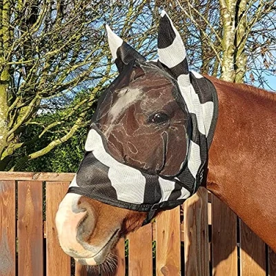 Image de Bucas Buzz Off Masque Anti Mouches Zebra Deluxe avec Oreilles XS