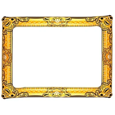 Afbeelding van Henbrandt Fotolijst opblaasbaar voor bruiloft 60 x 80 cm Fotoprops goud kunststof
