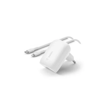 Image de Boost↑Charge Adapter met kabel USB C naar Lightning 1M 30W de Belkin 1 Mètre / Blanc Plastique
