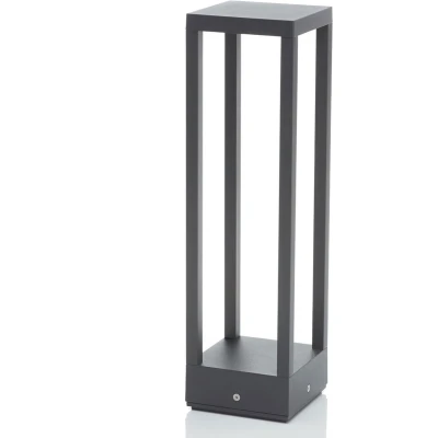 Afbeelding van Lucande LED buitenlamp 1licht drukgegoten aluminium H: 50 cm donkergrijs Inclusief lichtbron