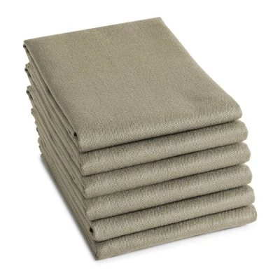 Afbeelding van DDDDD Theedoek Logo Taupe 6 stuks