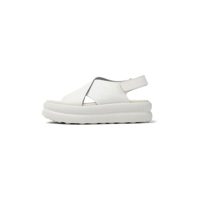 Afbeelding van Camper Pelotas Flota UP Sandalen met plateauzool, Dames, Maat: 37, Weiß natural Leer