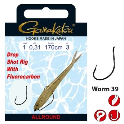 Afbeelding van Gamakatsu BKD Drop Shot Rig Onderlijn 2 Zwart