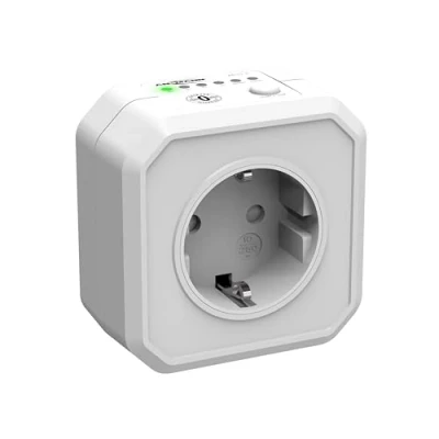 Afbeelding van ANSMANN AES1 timer energiebesparend stopcontact met countdown instelbaar in tijdsintervallen voor ventilatorkachels, strijkijzer enz. wit