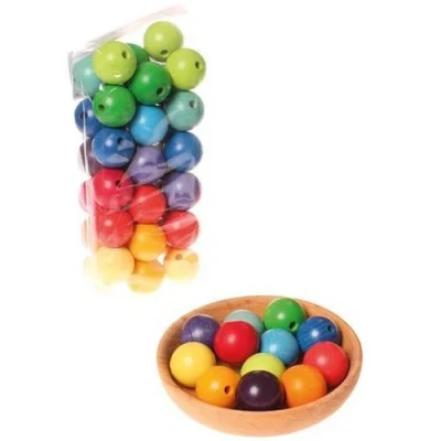 Afbeelding van Grimm&#039;s Houten kralen groot regenboog