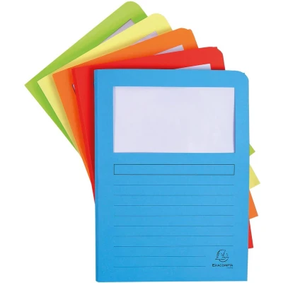 Afbeelding van Exacompta Super Window Folders, A4, 160g Verschillende kleuren, 50 stuks
