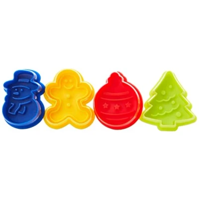 Afbeelding van Ibili 733100 uitsteekvormen met schuiver Kerstmis 4 stuks