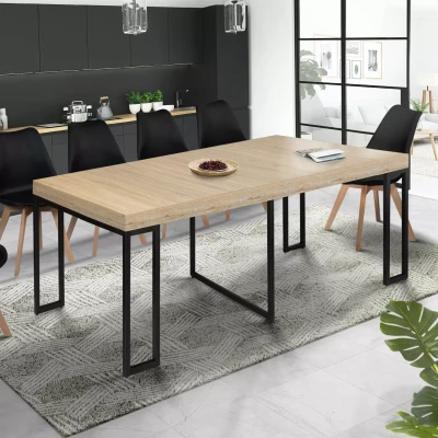 Image de Table console extensible TORONTO 10 personnes 235 cm design industriel