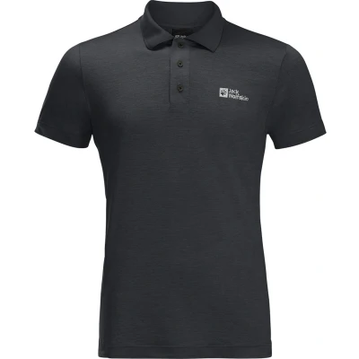 Afbeelding van Jack Wolfskin Poloshirt, Heren, Maat: Medium, Dark navy heather