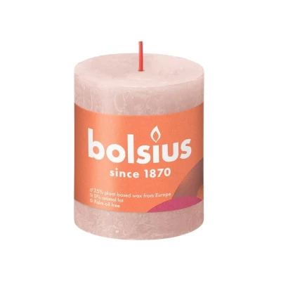 Afbeelding van Bolsius kaars rustiek Misty Pink 80/68 mm