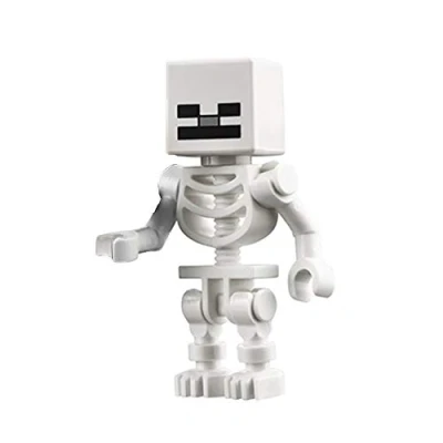 Afbeelding van Skelet met schedel van LEGO minifiguur Minecraft