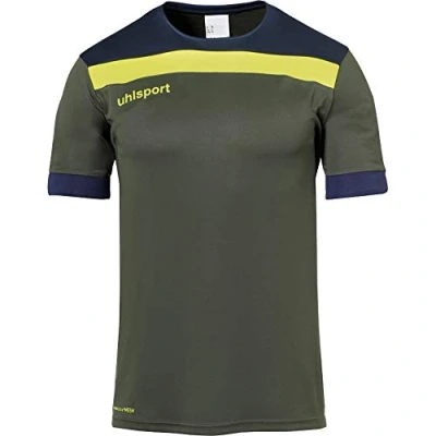 Afbeelding van Uhlsport Offense 23 Shirt Korte Mouw Kinderen Olijf / Marine Fluogeel Maat: 128