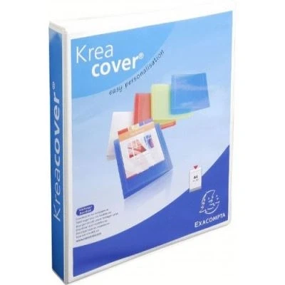 Image de Exacompta 51842e Classeur Personnalisable Sur Les 3 Faces En Pvc Blanc 4 Anneaux D de 30mm Carton 10