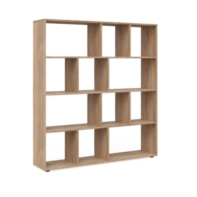 Afbeelding van Vicco ruimteverdeler Pilar 12 vakken boekenkast staand rek 131,6 x 143 29 cm (b h d), spaanplaat archiefrek (Sonoma)