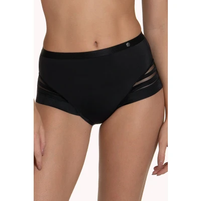 Afbeelding van Zwarte hoge panty slip Lisca Alegra Zwart Maat 38
