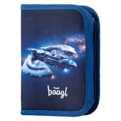 Afbeelding van Baagl Trousse pour garçons et filles d&#039;écolier à crayons d&#039;école, Space Ship,