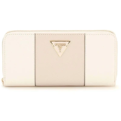 Afbeelding van Guess Laurel Large ZIP Around Portemonnee, Dames, Maat: One Size, Creme