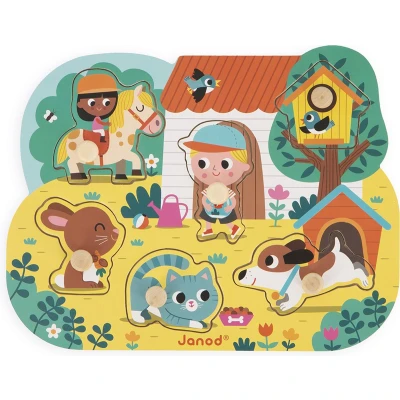 Afbeelding van Janod KNOP Platteland Puzzel voor kinderen, Maat: One Size, Multi coloured
