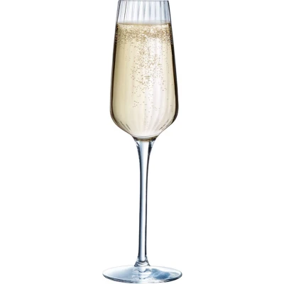 Afbeelding van Set van bekers Chef &amp; Sommelier Symetrie Champagne 6 Stuks Transparant Glas 210 ml