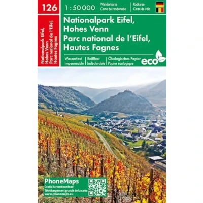 Afbeelding van Nationalpark Eifel, Hohes Venn, Wander Radkarte 1 : 50 000