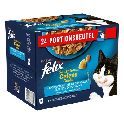 Afbeelding van 96x85g Vis Selectie Felix Sensations Kattenvoer