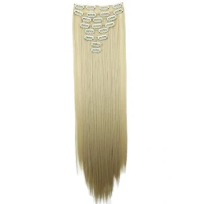 Afbeelding van PRETTYSHOPCE5 haarverlenging, XL, 60 cm, 7 stuks, haarverlengingen, hulp, platinabond