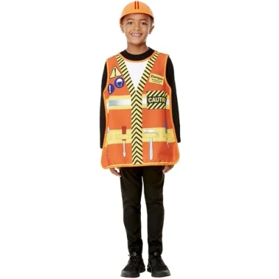 Afbeelding van Smiffys Kostuum Accessoire Set Kids Builder Oranje