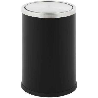 Afbeelding van Papierbak 10 ltr zwart rvs swing