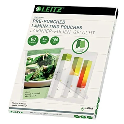 Image de Leitz Brillant A4 (210 x 297 mm) pochettes plastifiées
