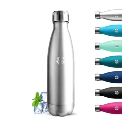 Image de Grsta Thermosfles, 750 ml, BPA vrij, roestvrijstalen fles, lekvrij, thermosflessen, houdt 12 uur warm/24 koud, drinkfles voor scholen, camping, kantoor, café