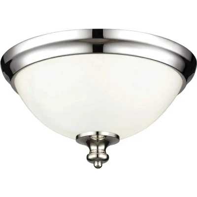 Afbeelding van Feiss LED Plafondlamp Parkman 2X E27 Max 60W Dimbaar Polished Nickel