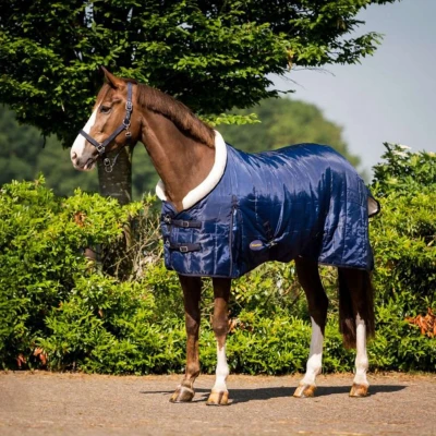 Afbeelding van HB Showdeken &#039;fluffy hood&#039; Navy Bovenlengte: 165 cm &amp; Onderlengte: 205