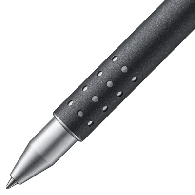 Afbeelding van Lamy swift Balpen 335 roestvrij staal mat gelakt zonder dop met intrekbare clip, navulling M 66 B, blauw