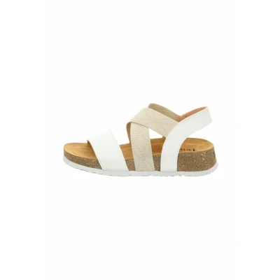 Afbeelding van Think! Sandalen met sleehak, Dames, Maat: 39, Bianco Leer