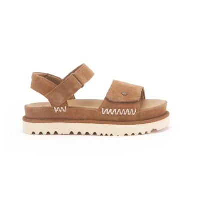 Afbeelding van Warmbat Loddon Women Suede Dames Sandalen Bruin
