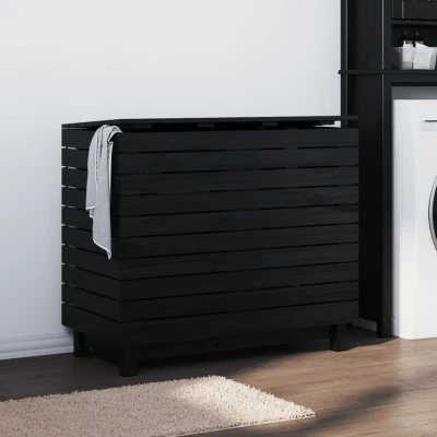 Afbeelding van Wasmand 88,5x44x76 cm massief grenenhout