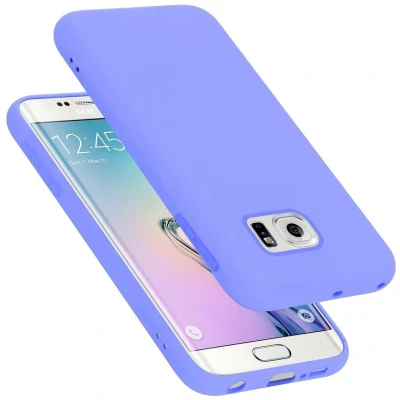 Afbeelding van Cadorabo Hoesje geschikt voor Samsung Galaxy S6 EDGE PLUS in LIQUID LICHT PAARS Beschermhoes gemaakt van flexibel TPU silicone Case Cover
