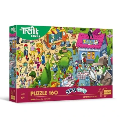 Afbeelding van Trefl The Treflik Family, les célèbrent Puzzle 160 Pièces Puzzles colorés de Treflik, Divertissement Créatif, Loisir pour Enfants à partir 6 ans
