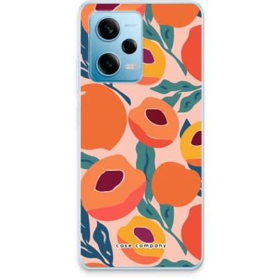 Afbeelding van Case Company® hoesje geschikt voor Xiaomi Redmi Note 12 Pro 5G Perzik Soft Cover Telefoonhoesje Bescherming aan alle Kanten en Schermrand