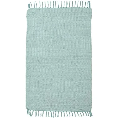 Afbeelding van Theko Dhurry Tapijt van 100% katoen plat geweven handgeweven Kleur: mint 90 x 160 cm