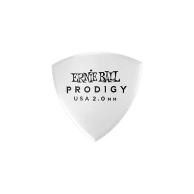 Image de Ernie Ball 9338 Médiators prodigy sachet de 6 blanc bouclier large 2mm