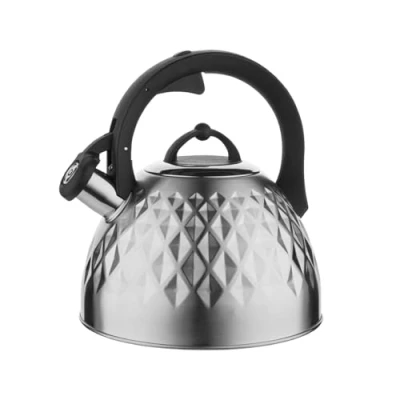 Image de Bouilloire à Induction Théière Sifflet 2,5L Acier Inox., Design Moderne, Florina, Fenny Satin, , Argent