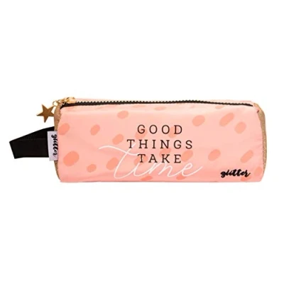 Afbeelding van Glitter Etui Meisjes 21 X 7 Cm Polyester Roze
