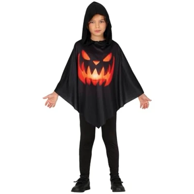Afbeelding van Fiestas Guirca Kinderponcho pumpkin 7 9 jaar