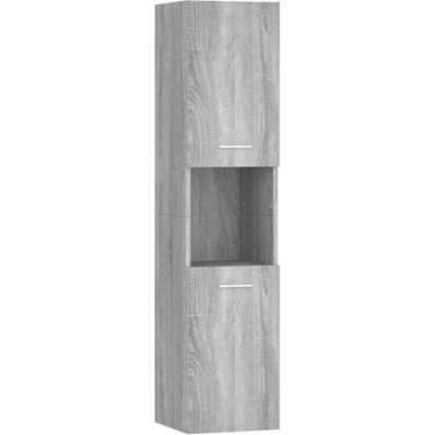 Afbeelding van Badkamerkast 30x30x130 cm bewerkt hout grijs sonoma eikenkleur