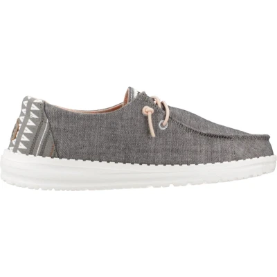 Afbeelding van Hey Dude Wendy BOHO Sportieve veterschoenen, Dames, Maat: 36, Grey Textiel