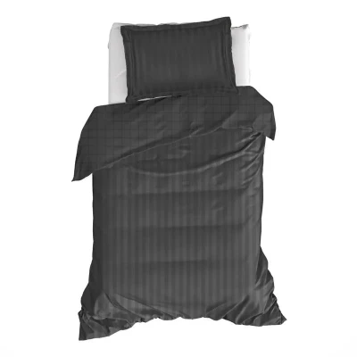 Afbeelding van De Witte Lietaer Zygo � dekbedovertrek ��npersoons 140x220 cm &amp; ��n kussensloop 60x70 ebony
