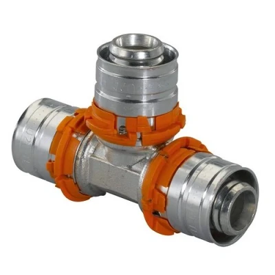 Afbeelding van Uponor MLC perskoppeling Ø16x14x16 T stuk. Artikelnr: 1014915